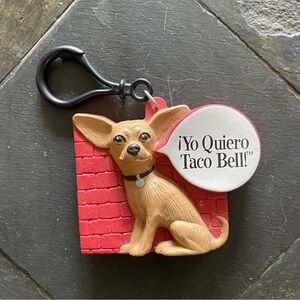 Vintage 90s Taco Bell Dog Chihuahua Coin Purse Pouch & Key Chain by Applause